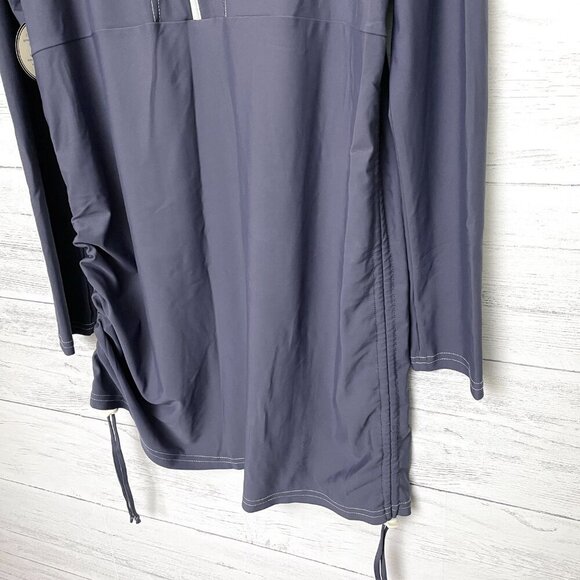 NEW Mott50 Grey Sun Protective Swim Dress UPF 50 Long Sleeves Zipper Front XL - Picture 5 of 11